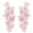 2 Pcs 3D Handmade Goldfish Beaded Sequins Embroidered Patches Koi Mermaid Applique Lace Sewing Patch for DIY Clothing Wedding Dresses Bridal Veils Backpack Arts DÃ©cor (Pink)