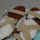 Rekayla Flat Elastic Sandals for Women (6, Beige)