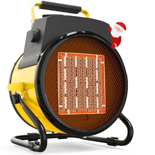 Outdoor Heater for Patio, 1500W Electric Garage Outdoor Heaters with 3 Modes, 3s Fast Heating, with Overheat Protection, Electric Space Heaters for Patio, Garage, Greenhouse, Office