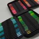 Ohuhu Markers: 160 Colors Brush Pens Dual Brush Fine Tip Drawing Pens Water-Based Coloring Markers for Calligraphy Bullet Journal with Carrying Case - Maui - Black