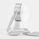 MEEDEE Silver Satin Ribbon 1-1/2 Inch Silver Ribbon Lux Satin Double Faced Satin Ribbon by 50 Yards Polyester Satin Ribbon for Crafts, DIY Crafts, Satin Weddings, Flower Bouquet, Holiday Decorating