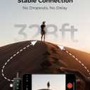 MENERESAS Wireless Lavalier Microphone for iPhone: Mini Microphone Noise Reduction - 328ft Transmission & 20H Battery Life for Video Recording, 3-in-1 Universal Camera & Android, Deep Grey