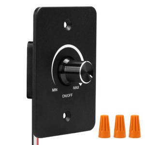 VIPMOON 12V PWM Dimmer Switch, 12V LED Dimmer Switch All-Aluminum Panel, Low Voltage 5A 60W RV Dimmer, for Puck Light, Awning Light, Led Strip Light, Camper Light, Camper Van Travel Trailer