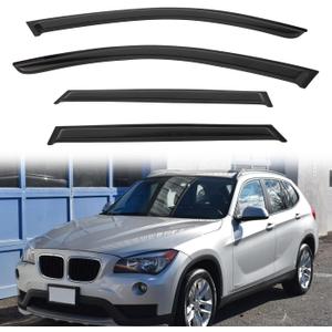 Rain Guards Compatible with 2009-2015 BMW X1 E84 Tape-On 4-Door Side Window Visor Wind Deflector Vent Visors Car Accessories