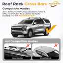Powerty 300LBS Roof Rack Cross Bars for 2021-2026 Chevy Suburban & Tahoe & GMC Yukon XL & Cadillac Escalade ESV with Flush Side Rails, Lockable Aluminum Crossbar Carrier Luggage Roof Rails Rooftop