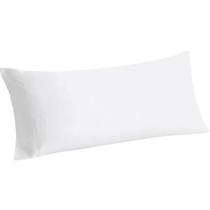 BEDELITE Body Pillow Cover, Rayon Made from Bamboo, Cooling Body Pillow Pillowcase for Hot Sleepers and Night Sweats, Breathable & Silky Soft Full Long Pillow Case Cover (White, 20x54 Inches)