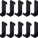 Antrader Hook 10pcs Snap-on Flat J Style Hanger,Cold Rolled Steel,Tile,Billboard,Display Board, Black,Lengthened,1.5mm Thickness