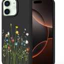 Unov Case Compatible with iPhone 12 Mini 5G with Floral Bouquet Flower Girly Women Embossed Pattern Design Slim Protective Soft TPU Bumper Back Cover