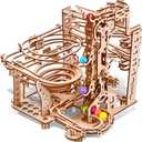 3D Wooden Puzzles Marble Run Chain Kit, Wood Creative Mechanical Puzzles Assembly Model Building Kits to Build for Adults & Kids, DIY Wooden Puzzle Hobbies Toys for Adults &Teens Gifts