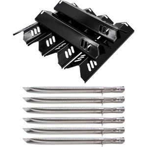 Adviace Grill Replacement Parts for Dyna Glo DGB610SSP DGF600SSP 6 Burner Grill Models, 6 Pack Grill Burners and Heat Tents for Dyna Glo 70-01-608 70-01-179