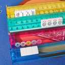 American Mahjong Game Set, 166 Quality White Tiles, 4 All-in-One Color Rack/Pushers, Mahjong Tile Set with Blue Printed Carrying Bag