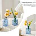 Glass Bud Vases Set of 16 - Blue Assorted Small Mini Glass Vases for Flowers, Crystal Vintage Vase Set, Bulk Centerpieces for Table Dcor, Wedding, Home and Events (Blue, 16 Pcs)