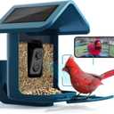 Bird Feeder with Camera Solar Powered : Smart Camera Bird Feeder 2K Live Feed Cam for Outdoor Backyard - Ai Identify Auto Capture Videos Pictures, Gifts for Birdlover Mom Dad, 2.4GHz WiFi