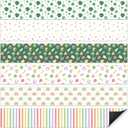 Laffact St. Patrick's Day Bulletin Board Magnetic Border - 24 Lucky Charms Clover Bulletin Board Border, Shamrock Irish Strips Decor Gift for Spring Easter St Patricks Day School Chalkboard Classroom