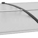 VEVOR Window Door Awning Canopy 78" x38", UPF 50+ Polycarbonate Entry Door Outdoor Window Awning Exterior, Front Door Overhang Awning for Sun Shutter, UV, Rain, or Snow Protection, Transparent (Clear Board & Black Bracket)