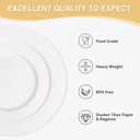 AOZITA 200 PCS White Plastic Plates, Premium Heavy Duty Disposable Plates for Party, 100 Dinner Plates & 100 Salad Dessert Plates, Sturdy Hard Plastic Dinnerware for Wedding, Events