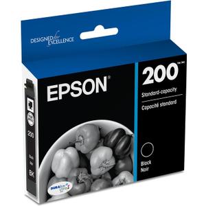 EPSON 200 DURABrite Ultra Ink Standard Capacity Black Cartridge (T200120-S) Works with WorkForce WF-2520, 2530, 2540, Expression XP-200, 300, 310, 400, 410