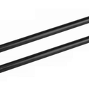 Tension Rods, 2 Pack 28-48 Inches Adjustable Spring Steel Cupboard Bars Tension Curtain Rod Shower Rod Closet Rod Tensions Rod Extendable Width (Black)