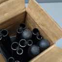 Amazon Basics Easel Display Stand, Instant Floor Poster, Lightweight, Collapsible and Portable with Tripod Base, Black Steel (supports 5 pounds)