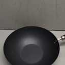 Carbon Steel Wok Pan, Tripole Nitrided Pre-Seasoned Flat Bottom Woks & Stir-Fry Pans Nonstick, Chinese Wok with Glass Lid for All Stovetops, Gift for Chef - 11.8 Inch