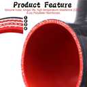 90 Degree 3 to 4 inch(76-102mm) Black Silicone Reducer Coupler Hose,4-Ply Reinforced,Length 4inch(102mm) with 2PCS Clamps Turbo/Intercooler/Intake Piping Reducer Coupler