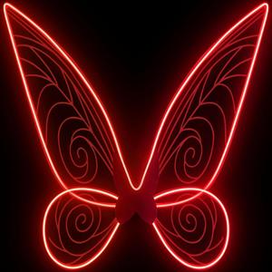 quescu Light up Fairy Wings for Adults,Electroluminescent Wire LED Butterfly Wings for Girls Women,Halloween Costume Dress Up (Red)