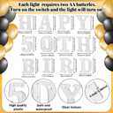 Honoson 17 Pcs 50th Birthday Party Decoration Happy 50th Birthday Light up Table Sign 6.42 Inch LED Neon Marquee Lights for Room Table Wall Decoration Party Supplies