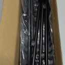 Delamu Over the Door Pantry Organizer, 6-Tier Metal Pantry Door Organization and Storage, Hanging Kitchen Basket Spice Rack Seasoning Shelves, Cabinet Door Organizer for Easy Install,D5xW18xH50inch (Black)