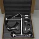 Wall Mount Kitchen Faucet, Hurran Brushed Nickel Kitchen Sink Faucet, 8 Inch 2 Handle Wall Mount Commercial Sink Faucet with Pull Down Sprayer for Kitchen Laundry Room Restaurant