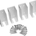 Vinyl Fence Brackets w/ Screws 3.5" x 1.5" (4-Pack), MS29993