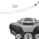 PBYMT Polished Stainless Windshield Trim, Slotted Windshield Trim Compatible for Harley 2014-2024 Electra Glide, Street Glide, Ultra Limited and Tri Glide Models