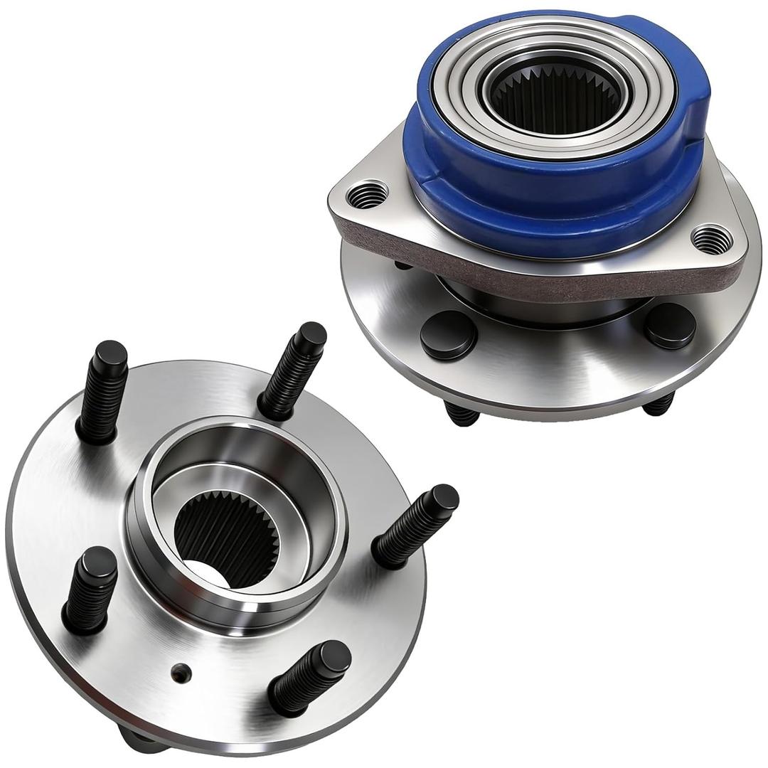 Pair 513203 Front Wheel Bearing Hub Assembly Compatible with 2000-2008 Buick Allure Century Lacrosse Regal Rendezvous, Chevy Impala Monte Carlo Venture, Pontiac Aztek Grand Prix Montana w/o ABS