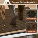 COSY HOMEER Door Mat Non-Slip Entryway Rugs Dirt Trapper, 24"x36", Brown