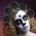 DOITOOL 50Pcs Black Roses Artificial Flowers, Stemless Artificial Rose Heads Fake Roses Heads for DIY Craft Wedding Halloween Party Home Decor