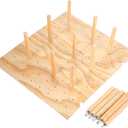 Wood Pegboard Drawer Organizer, Kitchen Drawer Peg Organizer, Plate Organizer for Drawer, Kitchen Pegboard to Fit Wooden Kitchen Cabinet Storage Utensil, Pegboard Organizer for Cabinet RV Storage