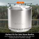 Fire Pit Lid for Solo Stove Bonfire, 19.5 Inch Stainless Steel Cover for Solo Stove Bonfire smokeless firepit - Weather-Resistant Accessories for Protection and Tabletop Use