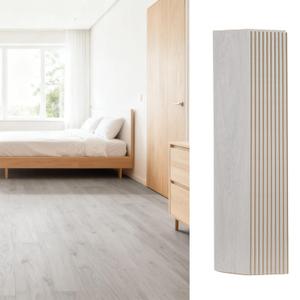 15 Sq.Ft.Vinyl Click-Lock Rigid FlooringSofter & Quieter Underfoot, Non-Slip & Waterproof, Scratch-Resistant,Low-Formaldehyde Comfort Core Planks (Ivory Ash)