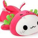 Onsoyours Cute Axolotl Dragon Fruit Plush, 19" Soft Large Stuffed Animals Big Axolotl Pitaya Plush Pillow, Kawaii Plushie Toy for Kids (Axolotl Dragonfruit B, 19")