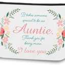 Aunt Gifts,Auntie Gift Ideas,Gifts for Aunts,Best Aunt Ever Gifts,Aunt Christmas Gifts,Gifts for Aunts From Niece,Aunt Birthday Gifts,Thank You Gifts Auntie Gifts Makeup Bag,Aunt Mothers Day Gift, Set of 5
