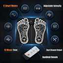 EMS Foot Muscle Stimulator & TENS Machine for Pain Relief - Helps Neuropathy, Plantar Fasciitis & Circulation - Portable Folding Mat with Remote for Elderly, Office Workers & Home Use