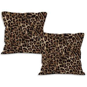 Cheetah Pillow Covers 18x18 Set of 2, Leopard Cheetah Print Room Decor, Cheetah Print Pillow Covers for Home Bedroom Couch