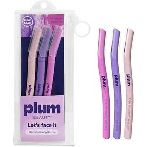 Plum Beauty Face Razors for Women, Eyebrow Razor & Brow Shaper