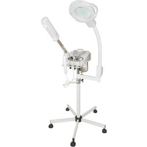 3-in-1 Facial Steamer with High Frequency, 3 Electrodes, 5 Diopter Magnifying Lamp, Silent Timer & Aromatherapy