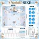 Capoda 31 Pieces Bear Baby Shower Diaper Game Kit Include 1 Diaper Baby Shower Game Board, 10 Diapers, 10 Blue Plastic Balls, 10 Back Adhesive Tapes for Boy or Girl Gender Reveal Party Supplies, 34 x 22 inches