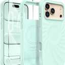 Magnetic for iPhone 17 Pro Case 6.3", Compatible with MagSafe, [Integrated Silicone Camera Control Cover] [Screen Protector], 2X MIL-STD Drop Protection Case for iPhone 17 Pro, Mint Green