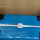 Hanke 24 Inch Checked Luggage Hard Shell Top Opening Aluminum Frame Hardside Medium Suitcase with Spinner Wheels, Durable Rolling Luggage for Men & Women Travel, Caribbean Blue