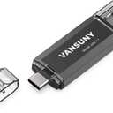 Vansuny 256GB Type C Flash Drive Upgraded 130MB/s USB 3.1 Flash Drive 2 in 1 OTG USB A + Tape C Memory Stick with Keychain Dual Type C USB Thumb Drive for Android Smartphones, Tablets, MacBook, PC