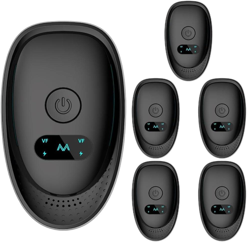 2026 Upgraded Ultrasonic Repeller & Insect Indoor Repeller, Pest Control Repeller, Mouse Repellent Indoor for Spider Bug Roach Rat Mice Insect Deterrent, Rodent Repellent Plug in, Black - 6 Packs