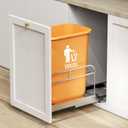 Pull Out Trash Can Under Cabinet Kit with Soft-Close Slides(Trash Bin Not Included), Under Sink Garbage Can Pull Out, for Kitchen, Sink, Drawer, Required Minimum Cabinet Size(12" W X 18" D) (Silver)