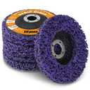 4-1/2" x7/8'' Stripping Discs Rust Remover Wheel Remove Paint and Oxidation Poly Strip Wheel Disc Abrasive Angle Grinding Wheel - 5 Pack(Purple)